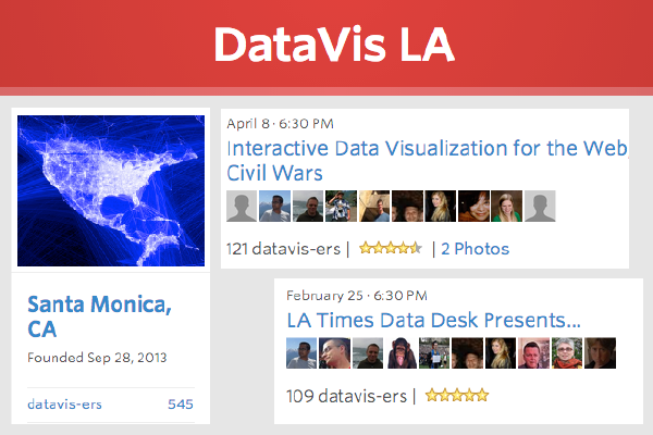 Meetup Groups: DataVis LA