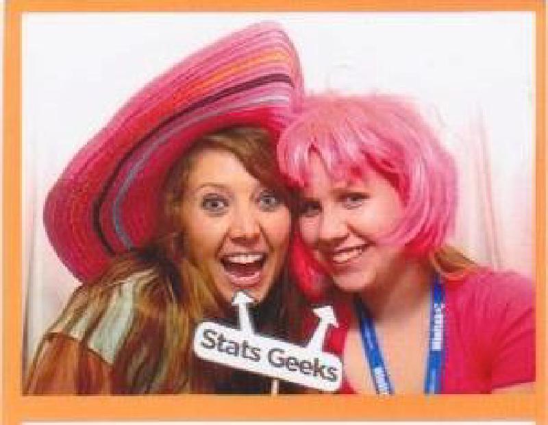 Me and my fellow UCLA statistics grad student Terri, at the 2013 Joint Statistical Meetings.